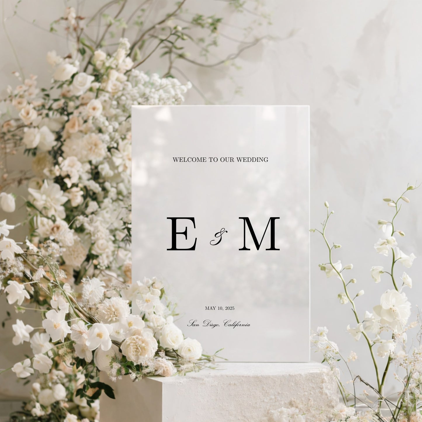 Reina Collection Acrylic Wedding Welcome Sign