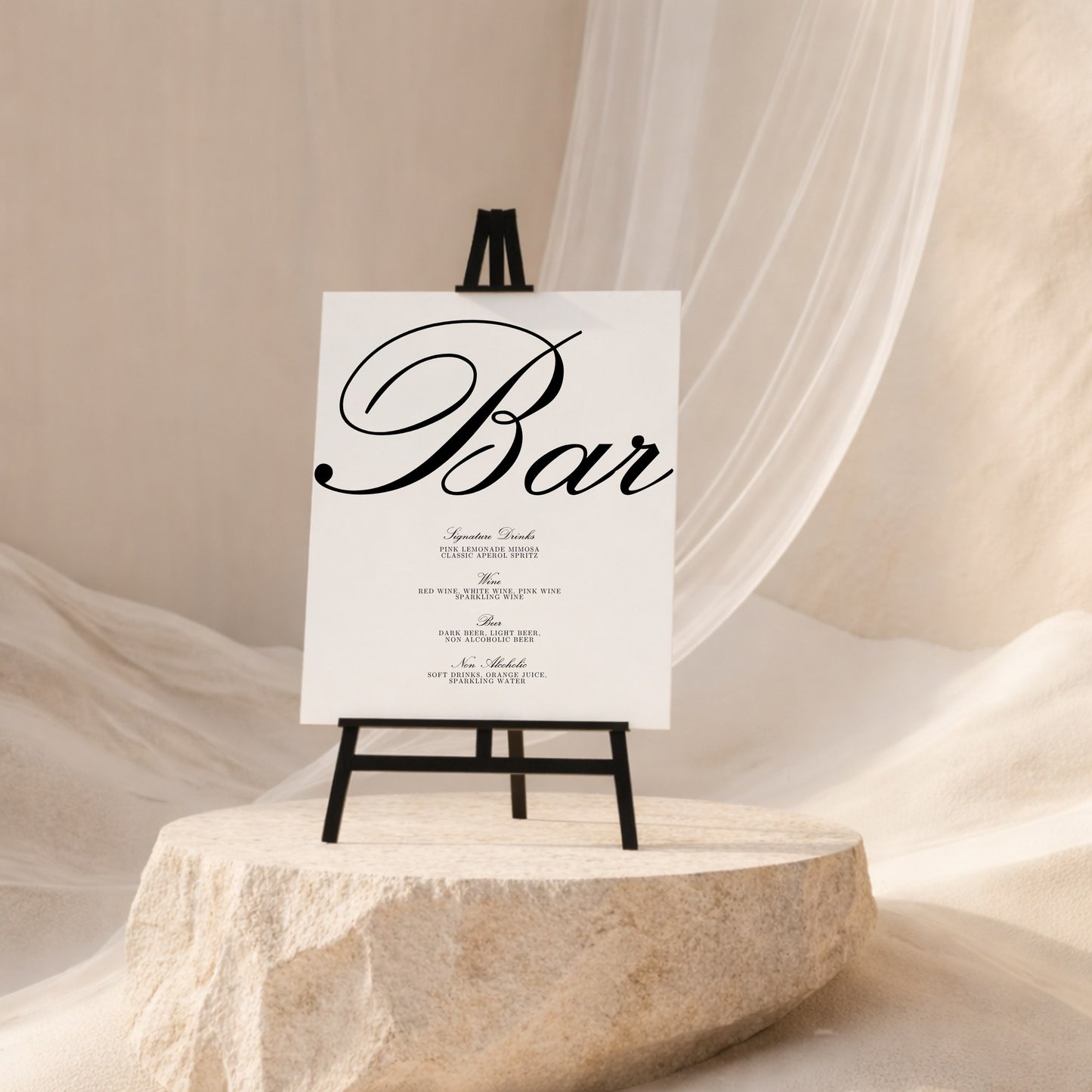 Reina Collection Gatorboard Wedding Bar & Drinks Sign