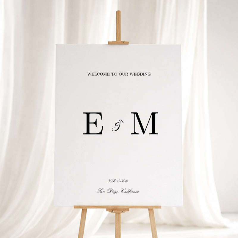 Reina Collection Gatorboard Wedding Welcome Sign