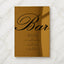 Reina Collection Gold Mirror Wedding Bar & Drinks Sign