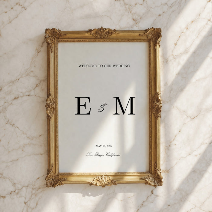 Reina Collection Poster Wedding Welcome Sign
