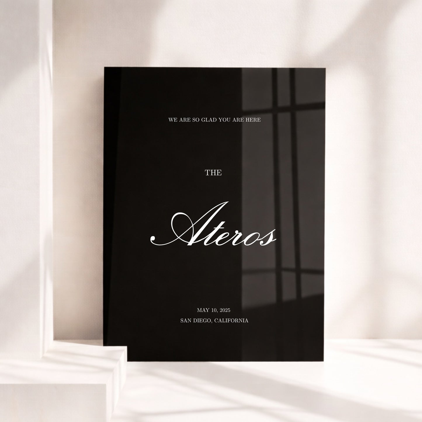 Reina Collection Acrylic Wedding Welcome Sign