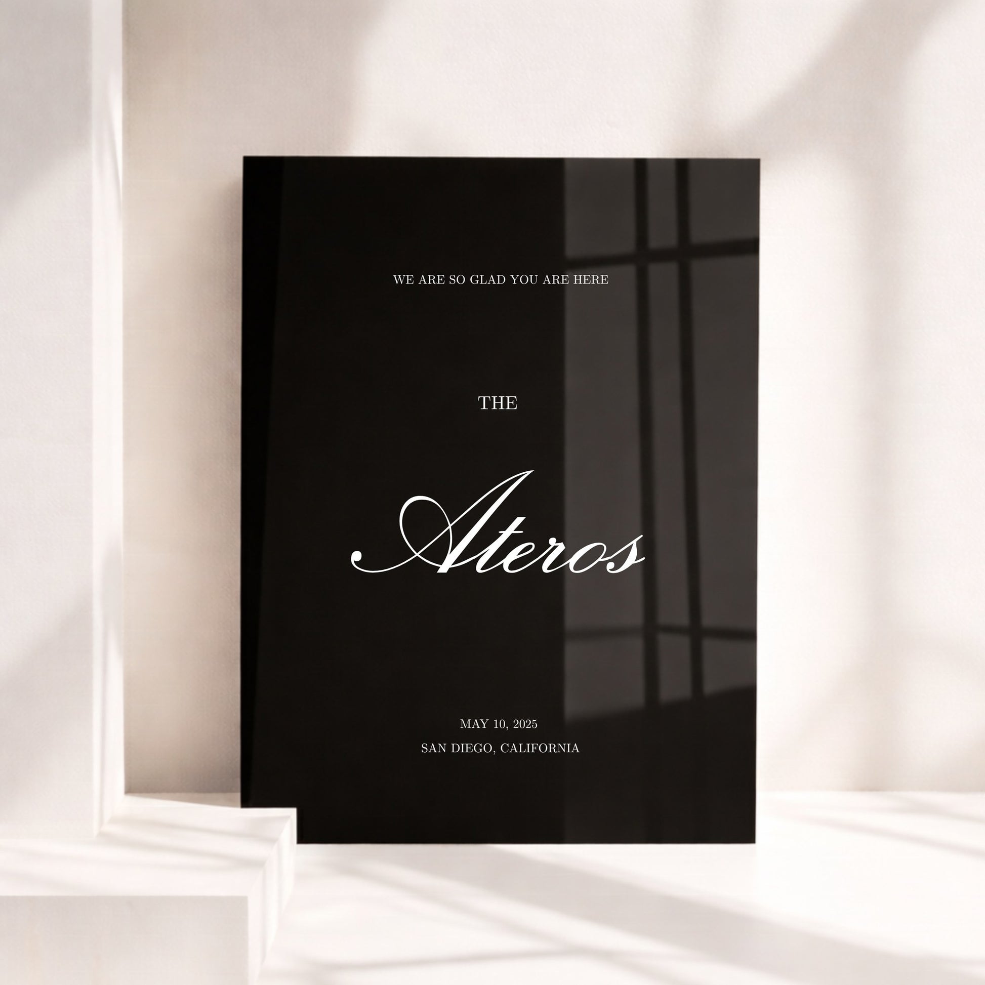 Reina Collection Acrylic Wedding Welcome Sign
