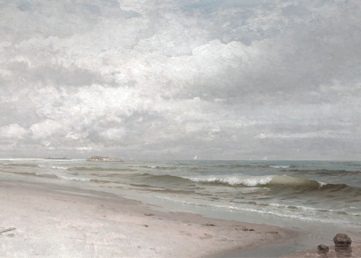 Silver Coast, modern wall art print