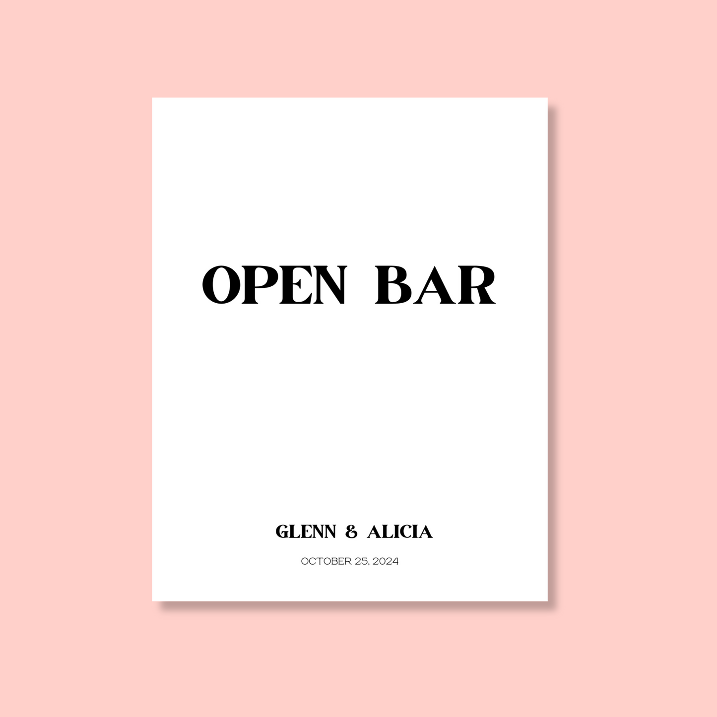 March | Open Bar