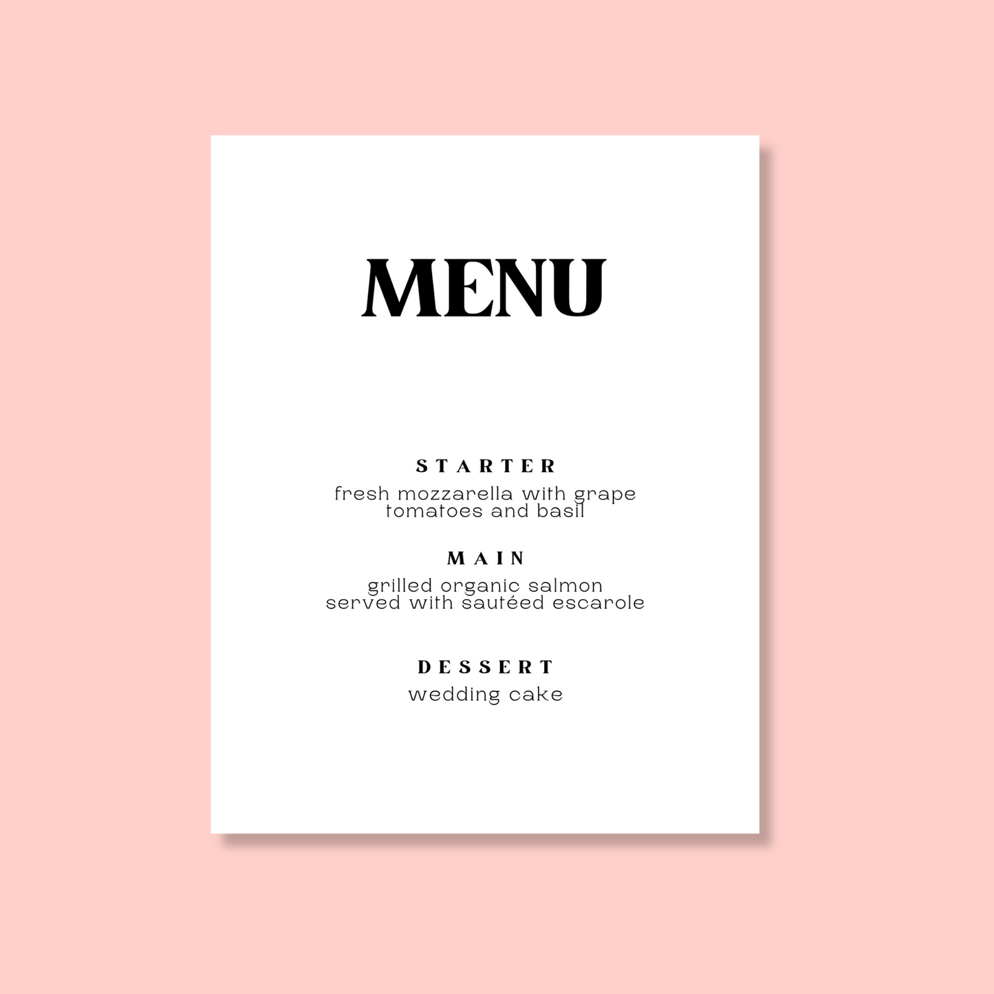 March | Menu