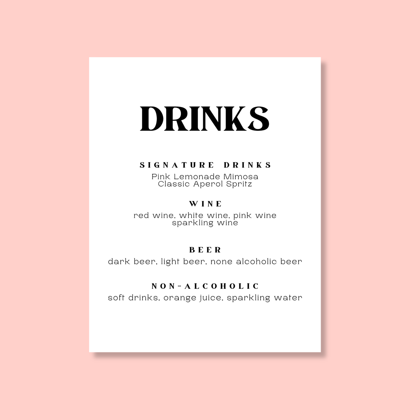 March | Drinks