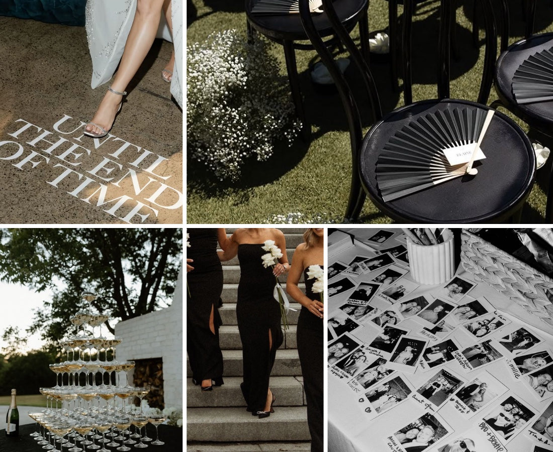 Moda collection wedding signage in real celebrations