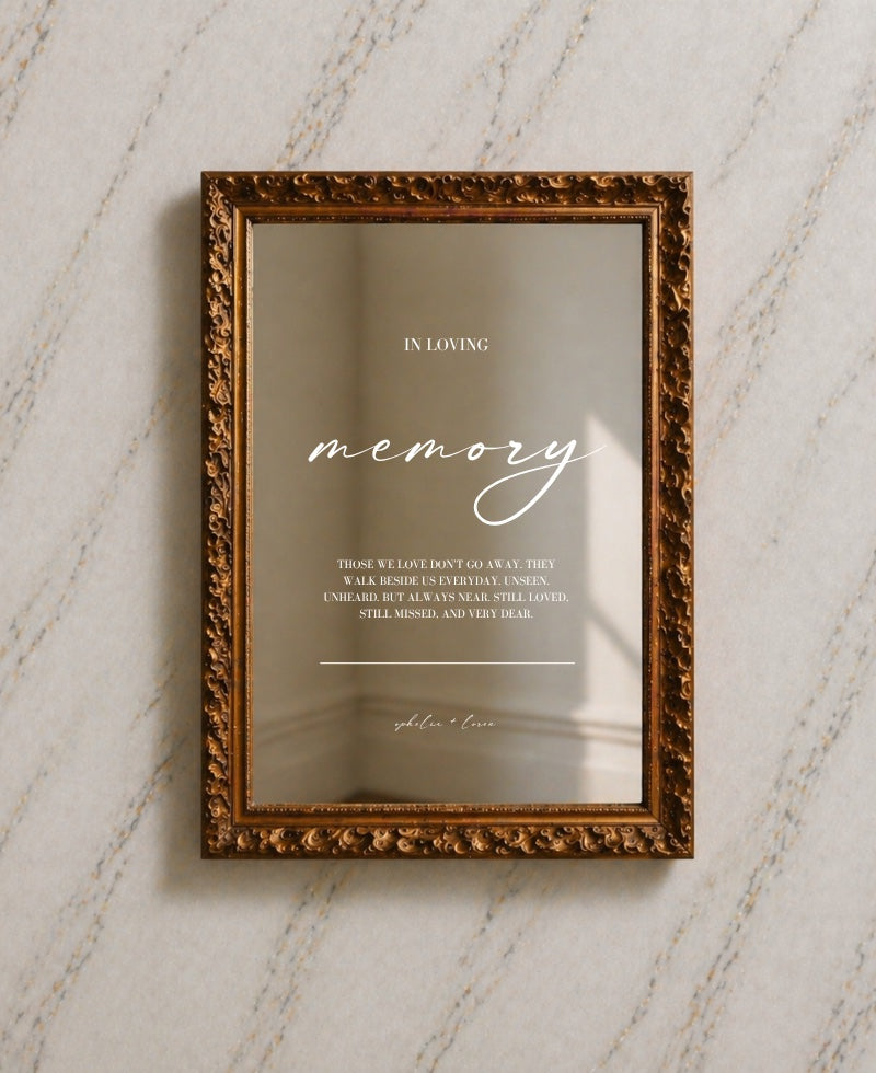 In loving memory wedding sign
