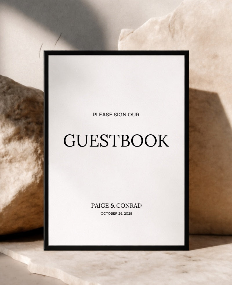 Wedding guestbook sign